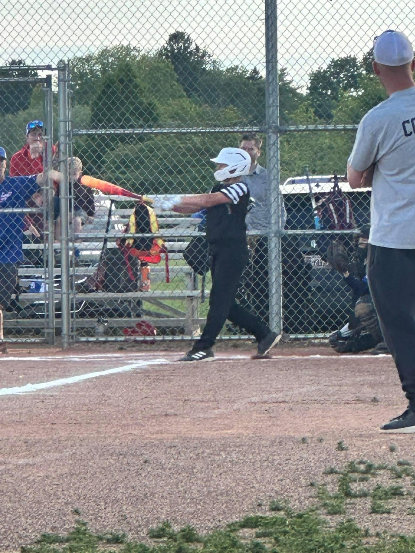 Nathanael making contact at the plate